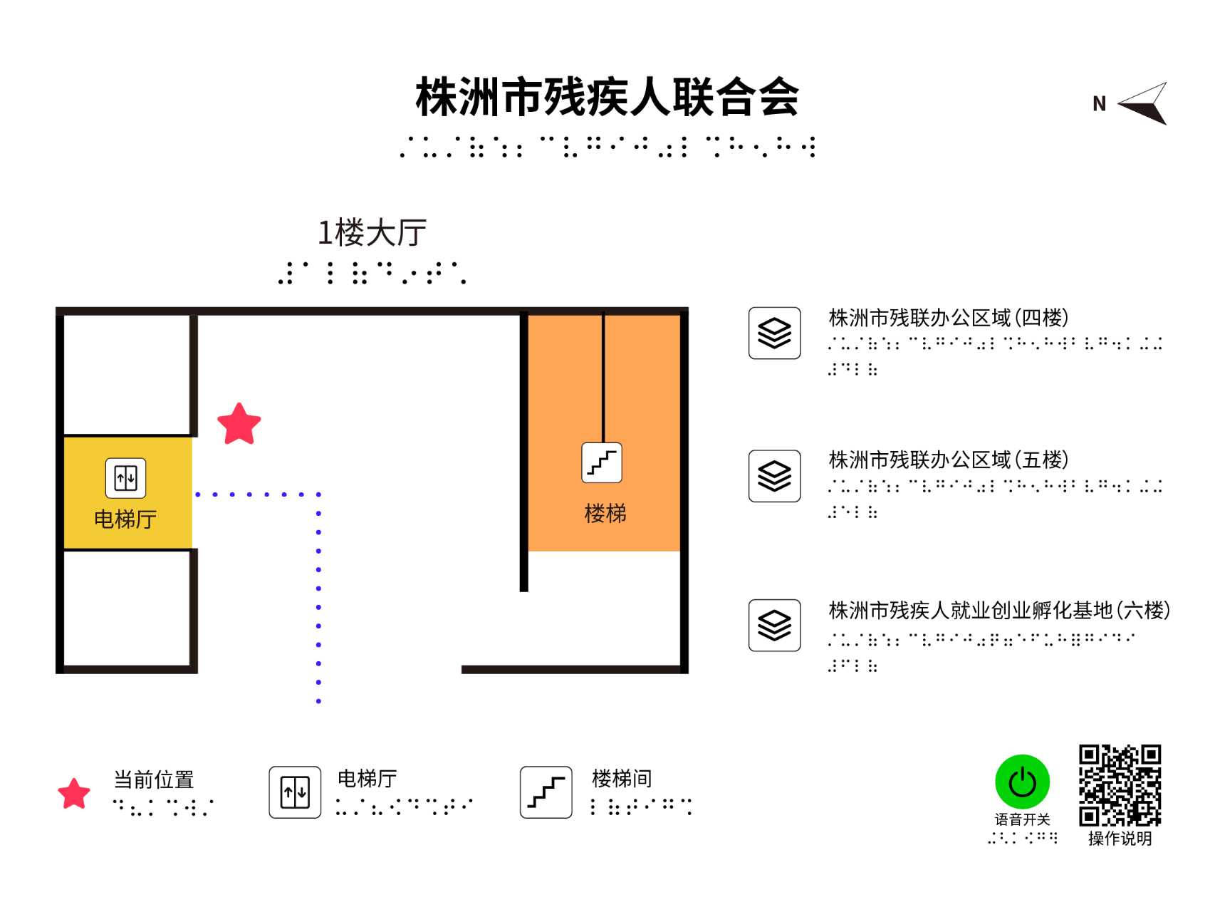 明盲触摸语音指示牌